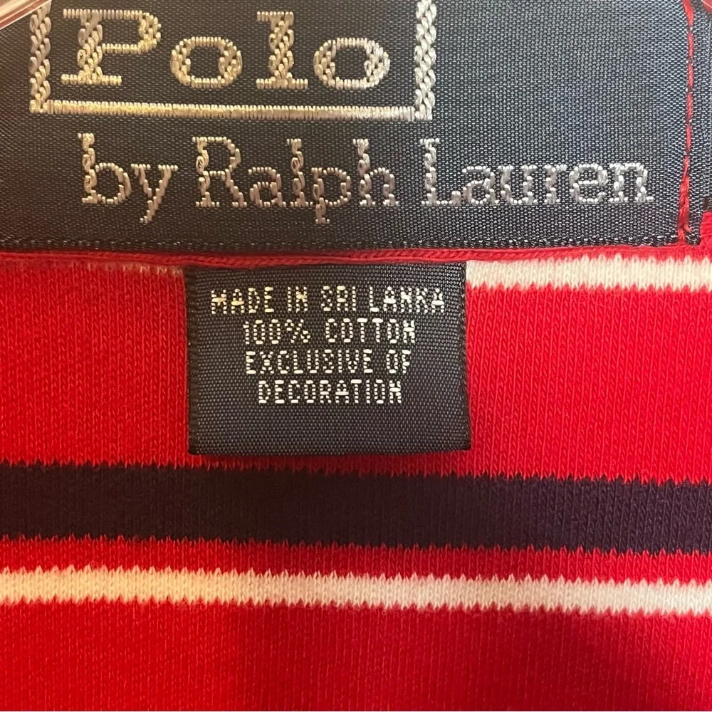 Polo Ralph Lauren Polo Shirt Men’s Sz XL Short Sleeve Red White Striped